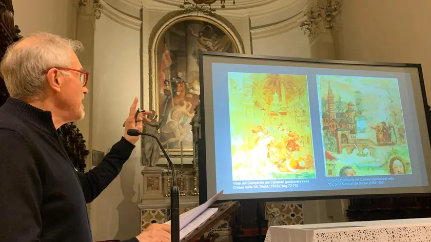 Nella foto, la presentazione del restauro in duomo