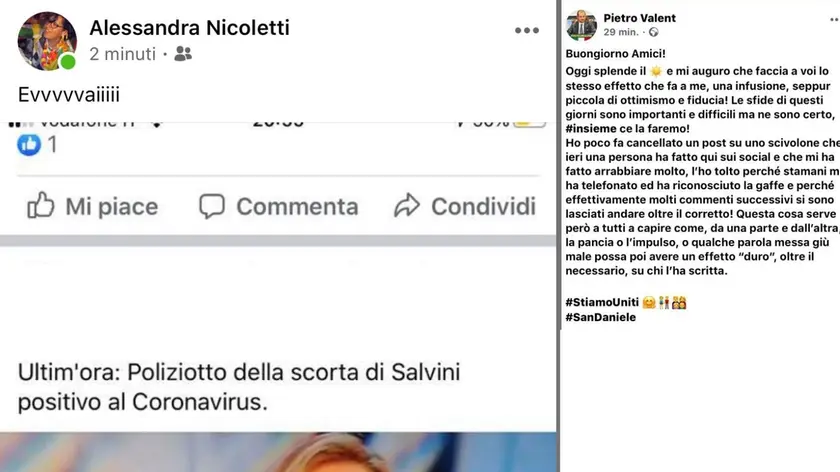 Il post del medico di San Daniele e la risposta del sindaco Valent