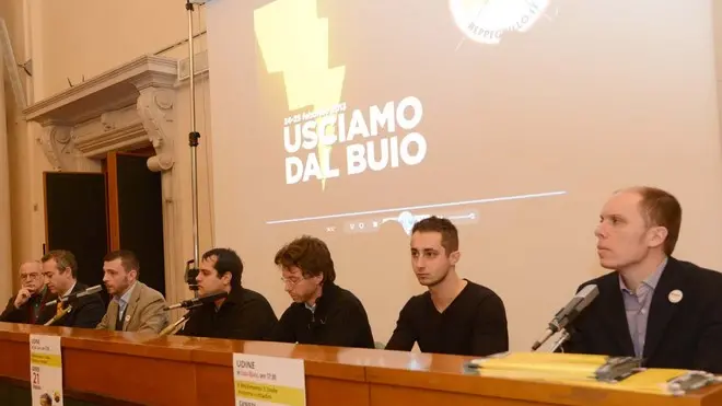 Udine 21 febbraio 2013 grillini Copyright Petrussi Foto Press /turco