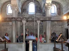 Cividale 25 Maggio 2012. Turisti al Tempietto Longobardo.Telefoto copyright Petrussi Foto Press / Diego Petrussi.