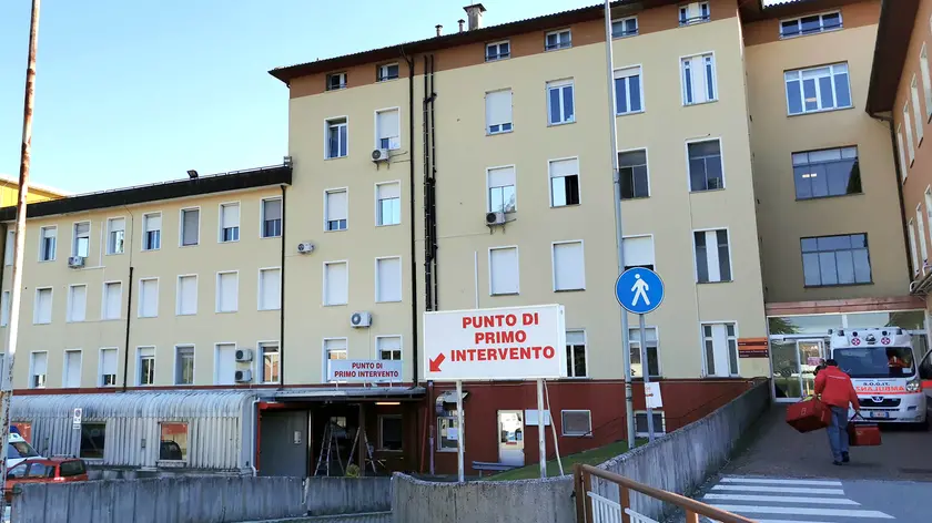 Cividale 1 Marzo 2022. Ospedale. Non piu' Pronto Soccorso ma Punto di Primo Intervento. © Foto Petrussi