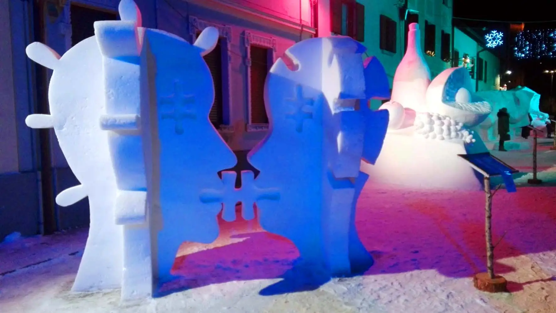 Pontebba 20 gennaio 2019. Sculture di Ghiaccio. © Foto Petrussi