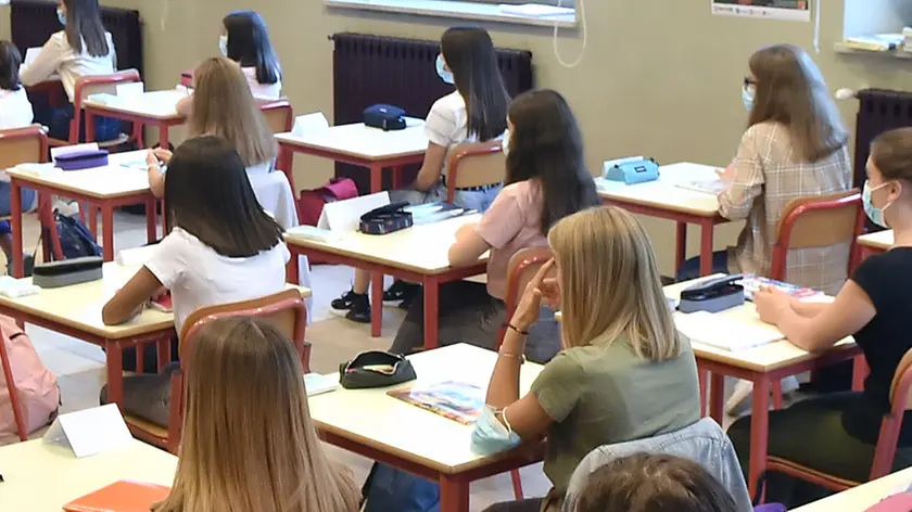 Udine 16 settembre 2020. Riapertura Scuole in pandemia Covid. Istituto Stellini. Foto Petrussi
