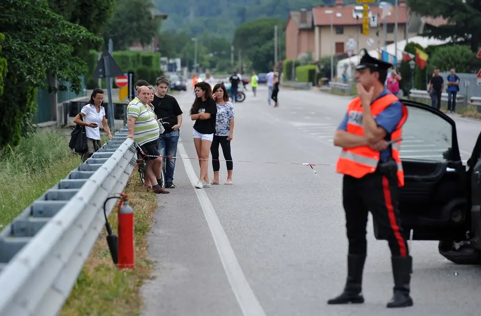 Gemona 22 giugno 2014 Incidente mortale tra due moto ed un auto. Copyright Foto Petrussi / Ferraro Simone