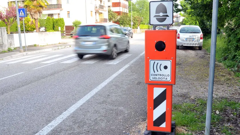 Udine 24 Aprile 2019. Autovelox in Via Buttrio . © Foto Petrussi