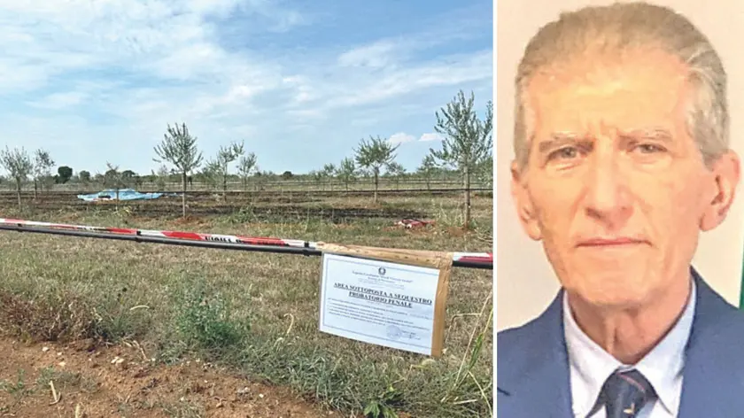 A sinistra l’area (sotto sequestro) dove è precipitato l’ultraleggero; a destra il generale Luca Valeriani, presidente dell’Agenzia per la sicurezza in volo