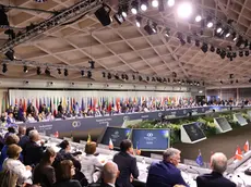 epa11413239 Attendees sit in the plenary at at the Summit on Peace in Ukraine at the Buergenstock Resort, Switzerland, 15 June 2024. International heads of state gather on 15 and 16 June at the Buergenstock Resort in central Switzerland for the two-day Summit on Peace in Ukraine. EPA/Pascal Lauener / POOL EDITORIAL USE ONLY EDITORIAL USE ONLY