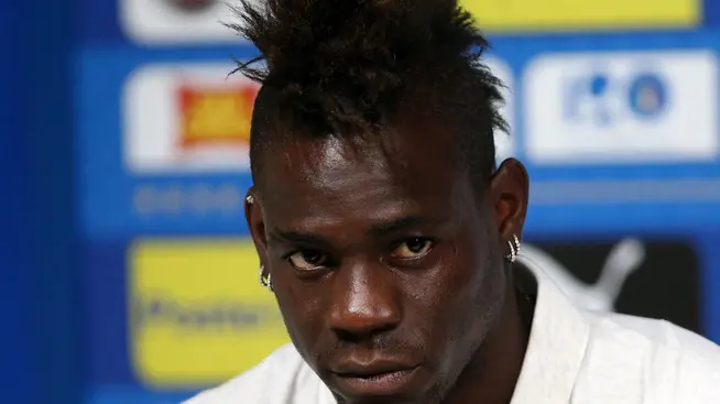 Conferenza stampa di vigilia di Italia-Olanda - Nella foto: Mario Balotelli - Nazionale Italia Calcio