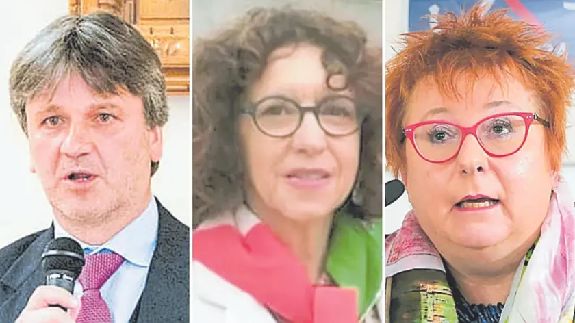 Da sinistra il sindaco Luca Balloch, Antonella Lestani (Anpi) e la senatrice Tatjana Rojc (Pd)