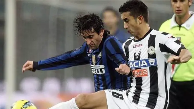 Giampiero Pinzi ai tempi da giocatore dell'Udinese
