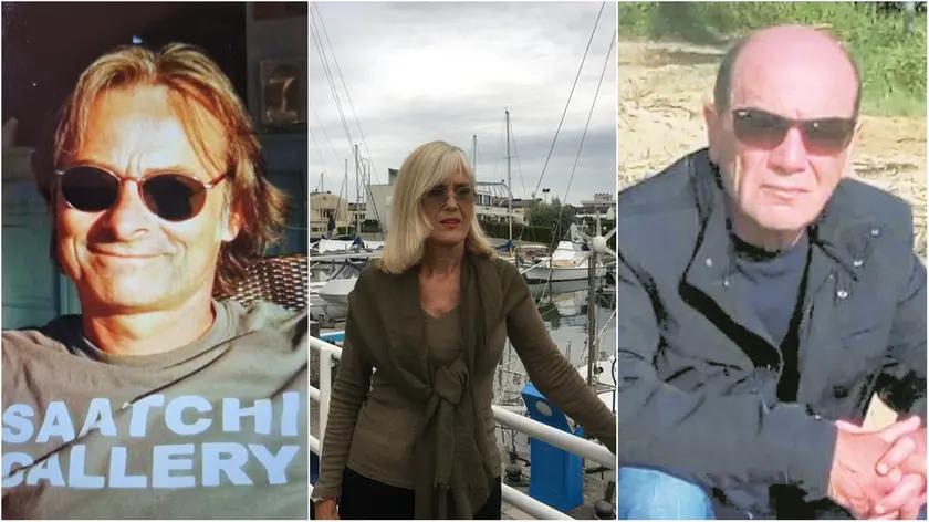 Le tre vittime del terribile incidente sulla A4: da sinistra, Roberto Cartini, Britta Kulp e il marito Giovanni D’Ascoli