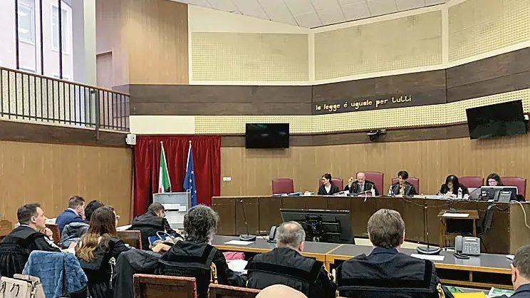 Un’udienza a palazzo di giustizia di Pordenone