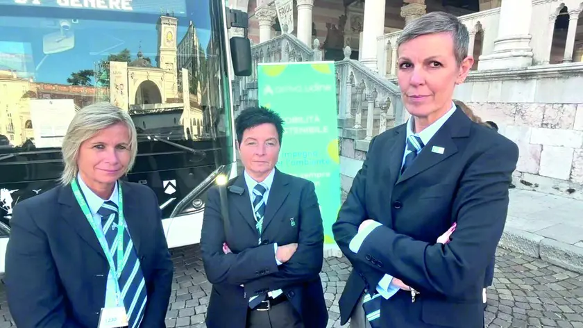 Le conduttrici di Arriva Udine: da sinistra Marta Nawiesniak, Michela Castellan e Paola Codutti (foto Petrussi)