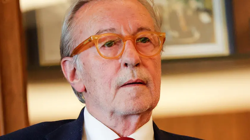 Vittorio Feltri al Circolo Canottieri Aniene durante la presentazione del libro ''Com'era bello l'inizio della fine - I grandi incontri della mia vita', Roma 16 Maggio 2022. ANSA/GIUSEPPE LAMI.