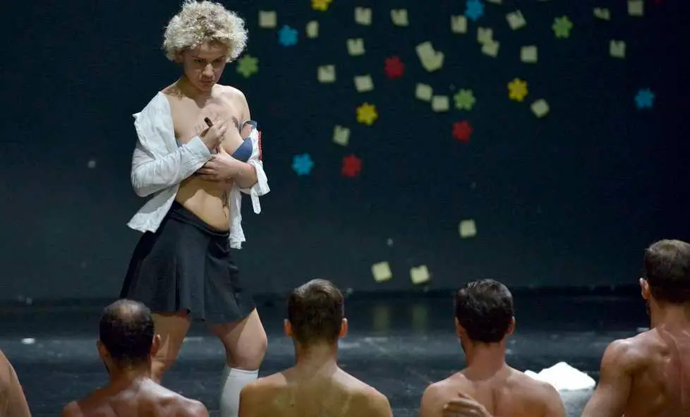 Udine, 07/09/2014 - Teatro San Giorgio - ECOLE DES MAëTRES 2014 - Corso internazionale itinerante di perfezionamento teatrale - XXIII edizione: 26 agosto - 1 ottobre 2014 - ma”tres ricci/forte - JG matricule 192102 - movement trainer Marco Angelilli - diarista Giuseppe Sartori - con Diletta Acquaviva, Stefano Moretti, Mauro Racanati, Francesco Scolletta (Italia) - AurŽlia Bonta, CŽdric Coomans, ƒmilie Flamant, Pierre Megos (Belgio) - Ivan O egovic, Jure Radnic, Nera Stipicevic, Mateo Videk (Croazia) - Hayet Chouachi, Capucine Ferry, Piersten Leirom, Nina Greta SalomŽ (Francia) - Francisco Goul‹o, C‡tia Terrinca, Catarina Vieira, Tiago Vieira (Portogallo) - Foto Luca d'Agostino/Phocus Agency © 2014