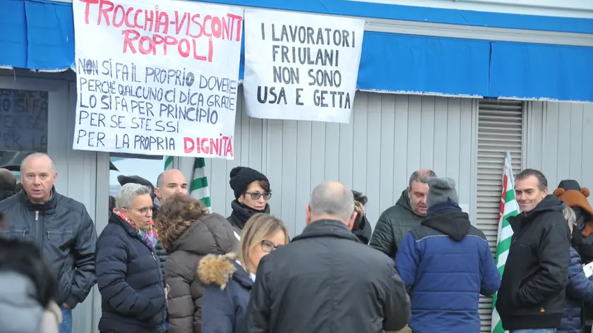 Martignacco 13 dicembre 2019. Scippero Safilo. Foto Petrussi