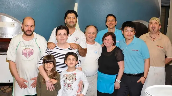 Udine 6 Maggio 2013. Staff pizzeria da Pierino. Telefoto copyright Agenzia Petrussi / Diego Petrussi