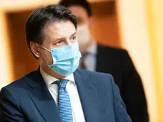 Il presidente del Consiglio Giuseppe Conte a Palazzo Chigi durante l'incontro con le parti sociali, Roma,5 maggio 2020. ANSA/FILIPPO ATTILI UFFICIO STAMPA PALAZZO CHIGI +++ NO SALES EDITORIAL USE ONLY +++