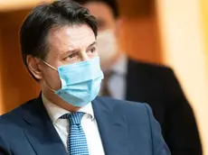 Il presidente del Consiglio Giuseppe Conte a Palazzo Chigi durante l'incontro con le parti sociali, Roma,5 maggio 2020. ANSA/FILIPPO ATTILI UFFICIO STAMPA PALAZZO CHIGI +++ NO SALES EDITORIAL USE ONLY +++