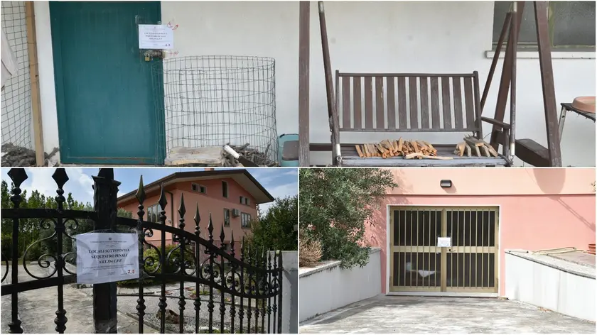 I locali posti sotto sequestro nella villetta di Severino Sist a Fiume Veneto, in via Bassi (f.Brisotto/Petrussi)