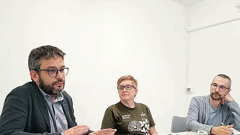 Da sinistra Daltin, Gonano e Ciprian alla presentazione del Festival