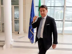 Palazzo del consiglio regionale della Puglia la conferenza stampa con il presidente del M5s Giuseppe Conte, il vicepresidente Mario Turco e il coordinatore regionale della Puglia Leonardo Donno sull’attività politica in Regione. Bari 10 aprile 2024 . ANSA/DONATO FASANO