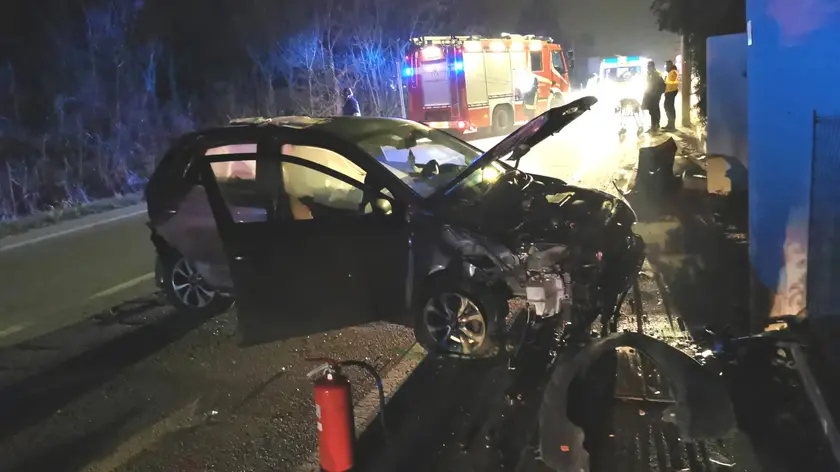 Quel che resta della Hyundai I20, condotta dal 31enne di Roveredo in Piano