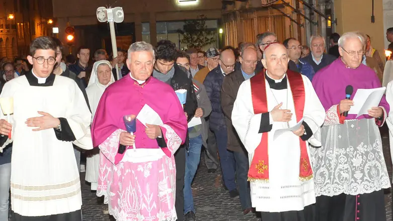 Udine 14 Aprile 2017 via crucis duomo Copyright Petrussi Foto Press Turco Massiimo