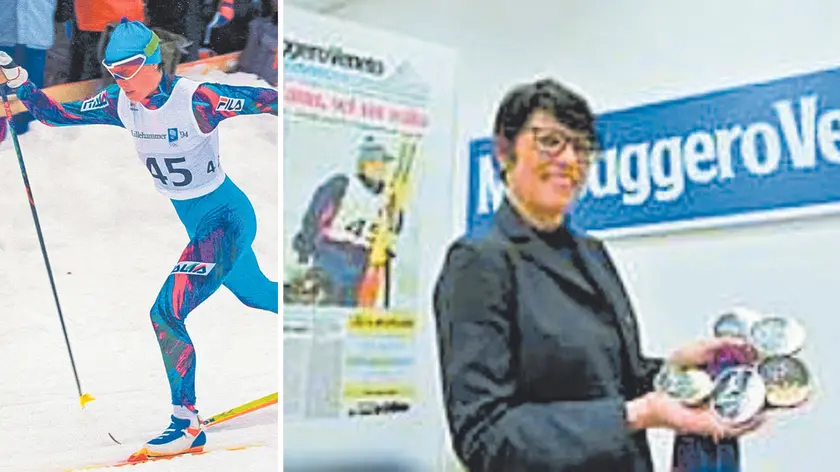 Manuela Di Cente in azione a Lillehammer: la fuoriclasse carnica del fondo vinse 5 medaglie (foto Solero)