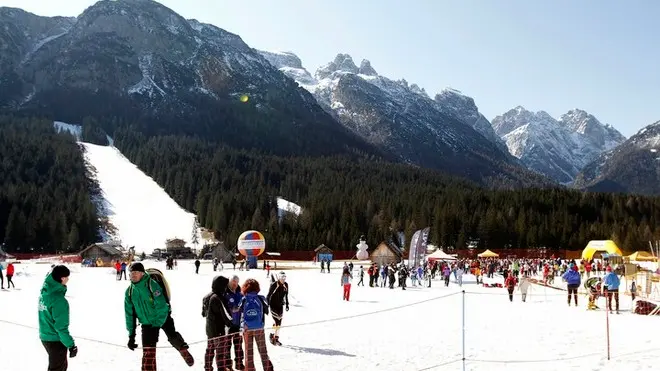 La pista Nera a Sappada in un'immagine d'archivio. FOTO SOLERO