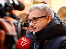 Cosimo Zaccaria avvocato della famiglia di Alice Neri, il cui cadavere carbonizzato fu ritrovato nell'auto incendiata nelle campagne di Concordia a Novembre 2022, all'arrivo in tribunale per l'incidente probatorio. Modena,15 Febbraio 2023. ANSA /ELISABETTA BARACCHI