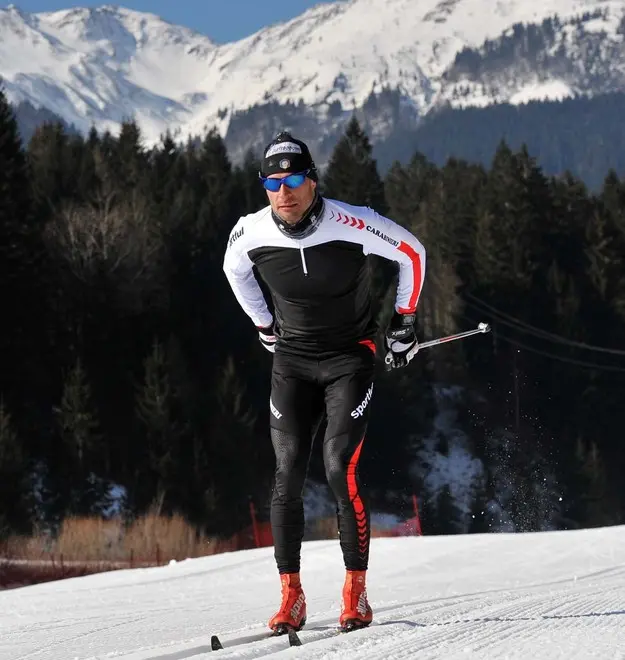 Timau, 13 febbraio 2015. SCI - Intervista al campione olimpico Giorgio Di Centa. Copyright ag Foto Petrussi / Ferraro Simone