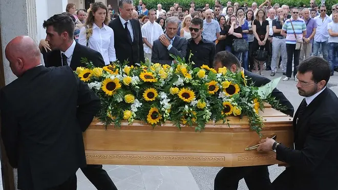 Osoppo 9 Agosto 2013. Funerale. Telefoto Copyright Petrussi Press / Diego Petrussi