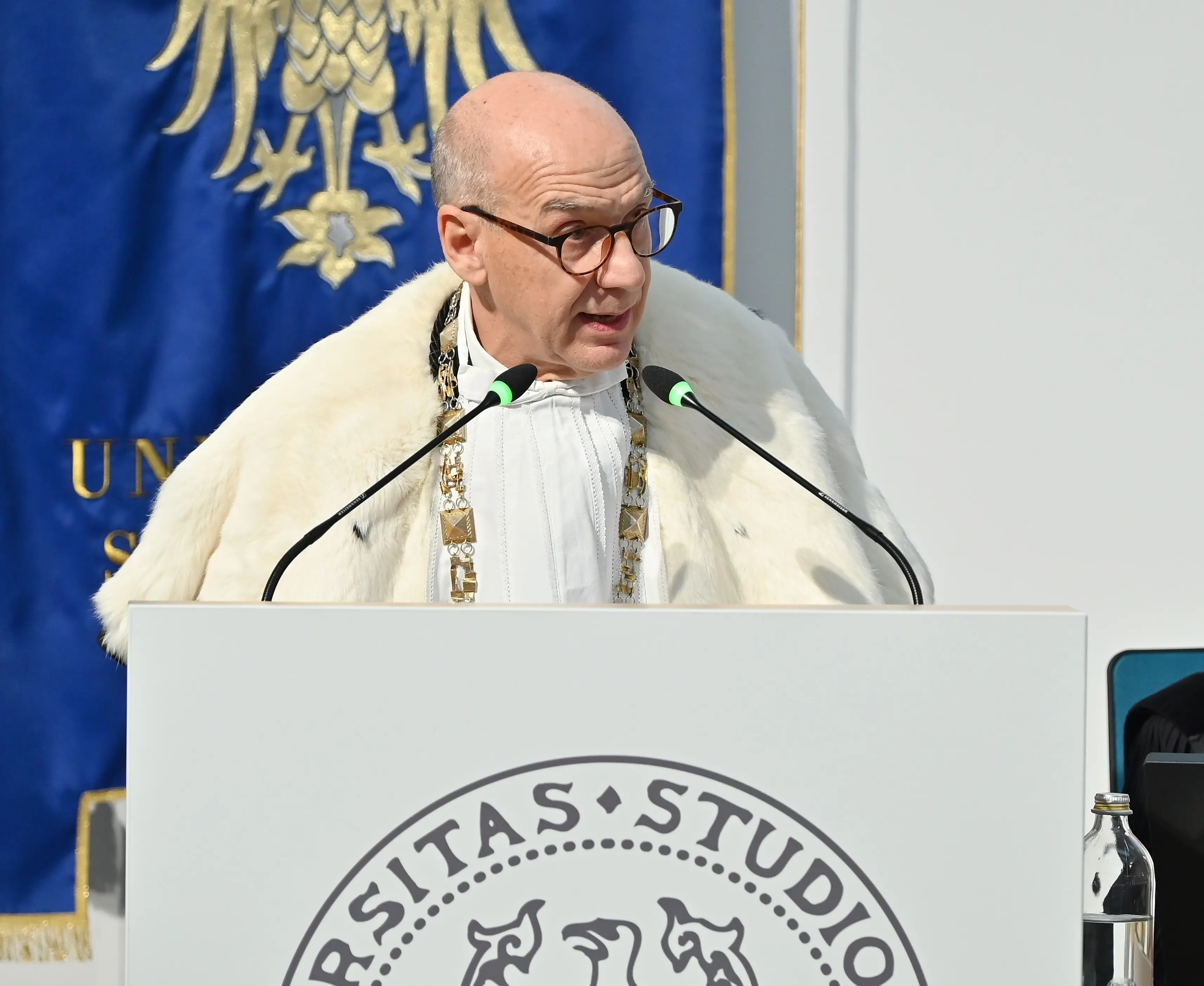 L'intervento del Rettore dell'Università di Udine, Roberto Pinton (foto Petrussi)
