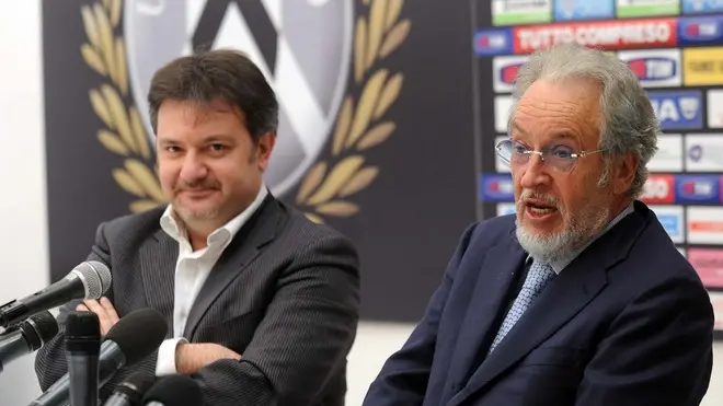Udine 12 Marzo 2011. Conf. stampa Gianpaolo Pozzo sulla Polisportiva. Telefoto copyright Foto PFP