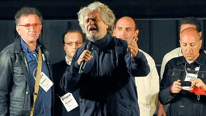 Udine 19 Aprile 2013. Comizio Beppe Grillo. Telefoto copyright Ag. Petrussi / Diego Petrussi