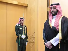 epa11014304 Saudi Arabian Crown Prince Mohammed bin Salman Al Saud waits for the arrival of Russian President Vladimir Putin, ahead of their meeting at Al Yamamah Palace in Riyadh, Saudi Arabia, 06 December 2023. During his one day working visits to UAE and Saudi Arabia, Putin will talk with the leaders of the countries, together with delegations that will include members of the government and representatives of the fuel and energy complex, and personally to discuss cooperation within OPEC+, Ukraine and the Middle East. EPA/ALEXEI NIKOLSKY / SPUTNIK / KREMLIN POOL MANDATORY CREDIT