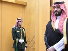 epa11014304 Saudi Arabian Crown Prince Mohammed bin Salman Al Saud waits for the arrival of Russian President Vladimir Putin, ahead of their meeting at Al Yamamah Palace in Riyadh, Saudi Arabia, 06 December 2023. During his one day working visits to UAE and Saudi Arabia, Putin will talk with the leaders of the countries, together with delegations that will include members of the government and representatives of the fuel and energy complex, and personally to discuss cooperation within OPEC+, Ukraine and the Middle East. EPA/ALEXEI NIKOLSKY / SPUTNIK / KREMLIN POOL MANDATORY CREDIT