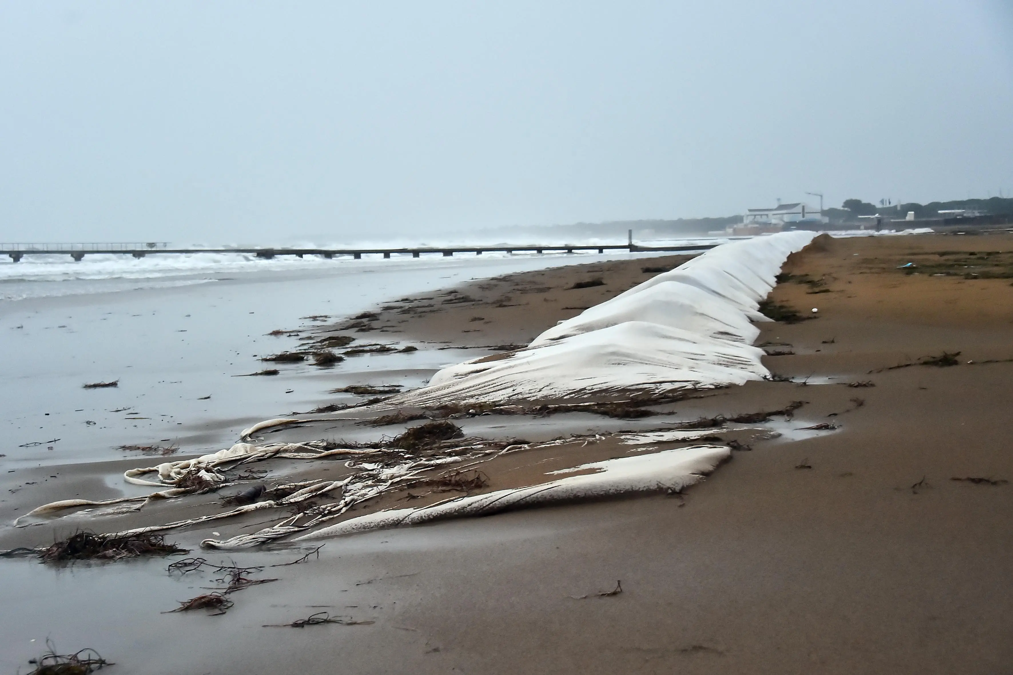 Lignano Pineta 22 Novembre 2022. Mareggiata a Pineta. © Foto Petrussi