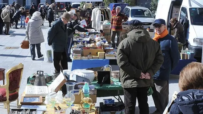 Udine Marzo 2013. Mercatino in Piazza XX Settembre. Telefoto Copyright Petrussi Foto Press / Petrussi Diego