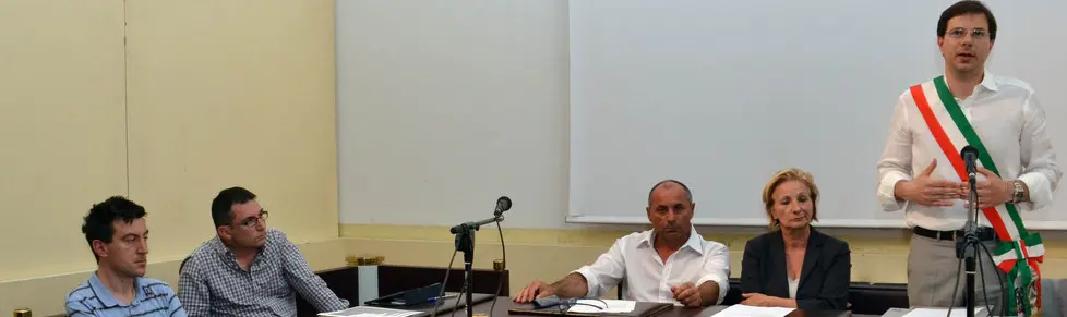 Osoppo 11 Giugno 2014 consiglio comunale Giunta Telefoto Copyright Petrussi Foto Turco Massimo