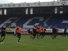 Liberec 28 Agosto 2013. Europa League,Slovan Liberec - Udinese. Allenamento di rifinitura Udinese. Telefoto Copyright Petrussi Foto Press