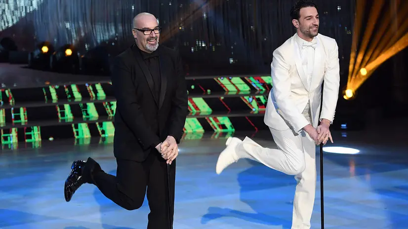 10/03/2018. Roma. Auditorium Rai trasmissione televisiva Ballando con le Stelle, prima puntata. Nella foto Giovanni Ciacci e Raimondo Todaro