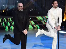 10/03/2018. Roma. Auditorium Rai trasmissione televisiva Ballando con le Stelle, prima puntata. Nella foto Giovanni Ciacci e Raimondo Todaro