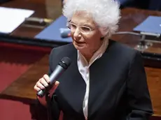La senatrice a vita Liliana Segre nell'Aula di Palazzo Madama durante la cerimonia della decima edizione del premio Guido Carli, Roma, 10 maggio 2019. ANSA/CLAUDIO PERI