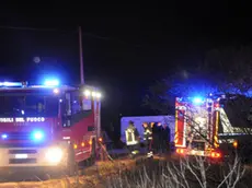 Udine 08 Febbraio 2012 incendio campo nomadi Copyright PFP/TURCO