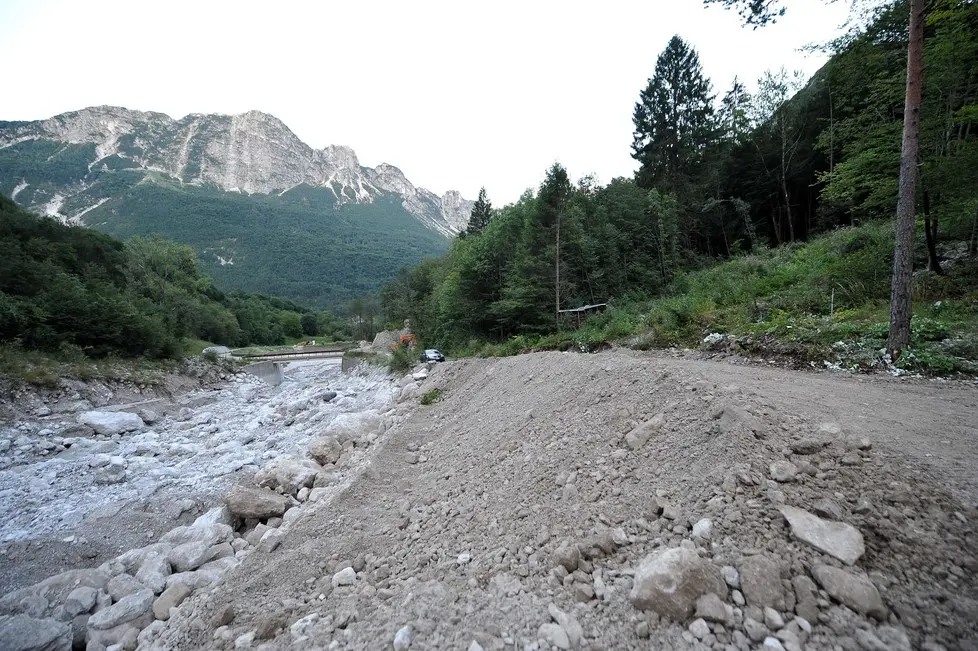 Moggio Udinese 16 agosto 2014 Il sindaco Filaferro mostra i danni causati dall'alluvione del 13 agosto. Copyright Foto Petrussi / Ferraro Simone