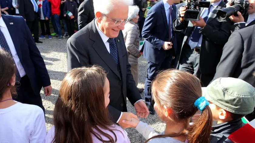 GoriziA 26 Ottobre 2016. Visita Presidente Mattarella. Cerimonia al Parco della Rimembranza ed al Lapidario. © Foto Petrussi / Andrea Bressanutti