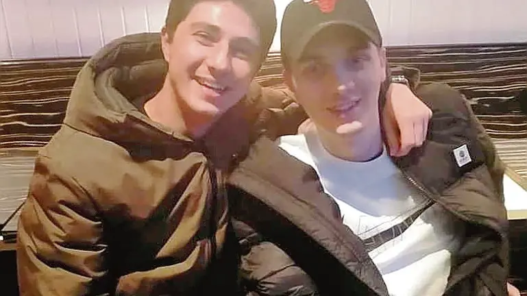 Alberto Monetti (a destra) con l’amico Mattia Menon