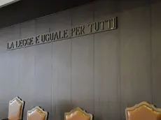 Aosta: aula del Palazzo di giustizia